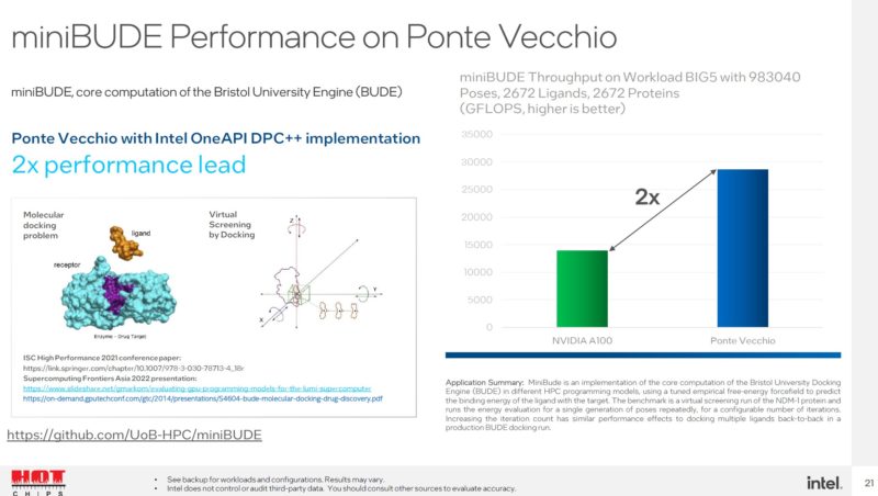 HC34 Intel Ponte Vecchio Performance MiniBUDE