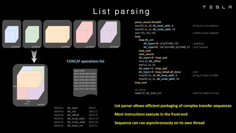 HC34 Tesla Dojo UArch List Parsing