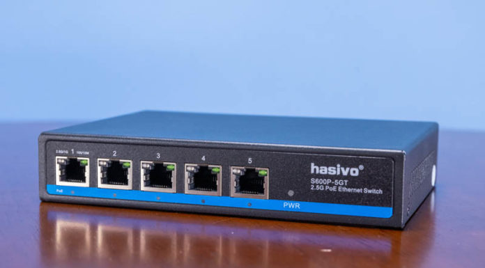Hasivo S600-5GT 5-Port PoE 2.5GbE Switch With a Catch Hasivo S600 5GT Cover