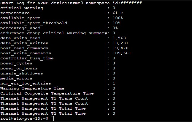 Intel Core I7 1165G7 Smart Log Nvme0