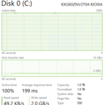 Kioxia XG8 2TB Throttle Low