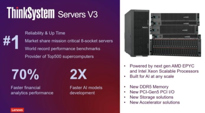 Lenovo Launches Intel Sapphire Rapids AMD EPYC Genoa and Chinese Arm Servers Lenovo ThinkInnovation 2022 ThinkSystem Servers V3