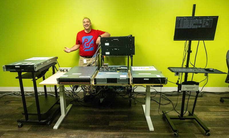 Patrick With Intel QAT Test Setup In Oregon