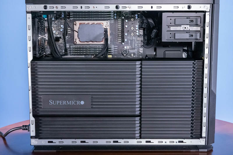 Supermicro AS 5014A TT Internal View With PCIe Cover 1