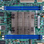 Supermicro X12SDV 16C SPT8F CPU Socket And DIMMs