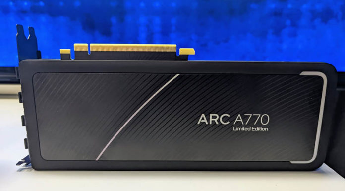 Intel Arc A770 with a Special Twist at Innovation 2022 Intel Arc A770 Back Side LP