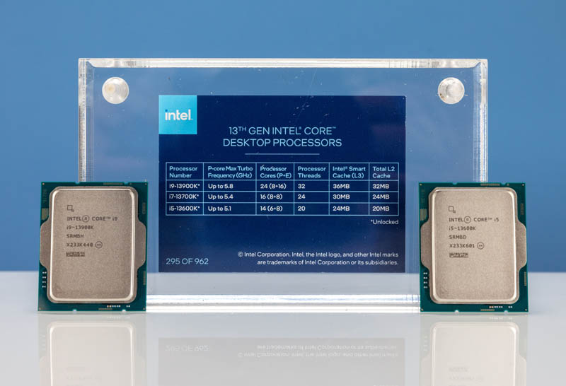 Intel Core I9 13900K And I5 13600K With Display 1 - ServeTheHome
