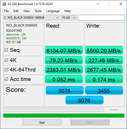 WD SN850X 1TB ASSSD 10GB