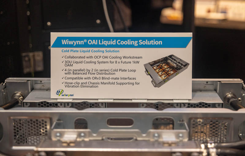 Wiwynn At OCP Summit 2022 8x OAI OAM Accelerator 1kW Liquid Cooling Placard