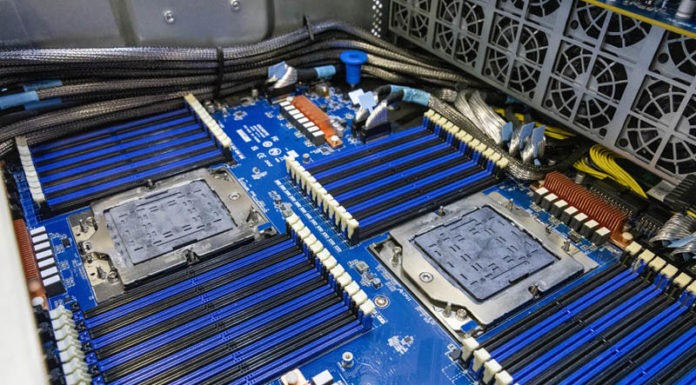Gigabyte has a 48 DIMM 2P AMD EPYC Genoa GPU Server at SC22 Gigabyte G493 ZB0 AMD EPYC Genoa GPU Server At SC22 Memory Slots