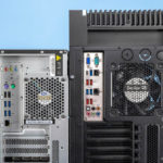 Lenovo ThinkStation P620 And Supermicro AS 5014A TT Side By Side Rear IO