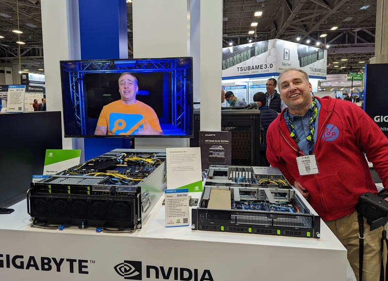 Patrick On Screen At Gigabyte SC22 Booth