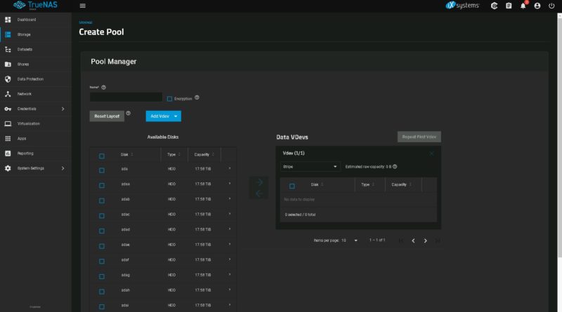 TrueNAS Scale With Up To Sdai Shown