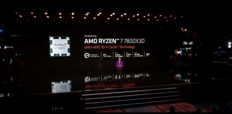 AMD CES 2023 Ryzen 7800X3D With 3D V Cache