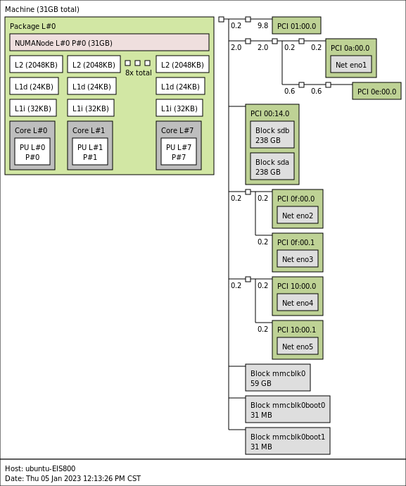 Inspur EIS800E Lstopo