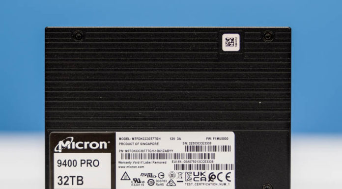Micron 9400 Launched as the Mega PCIe Gen4 Data Center NVMe SSD Micron 9400 Pro Top Label
