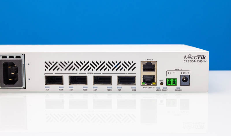 MikroTik CRS504 4XQ IN Front Ports 2