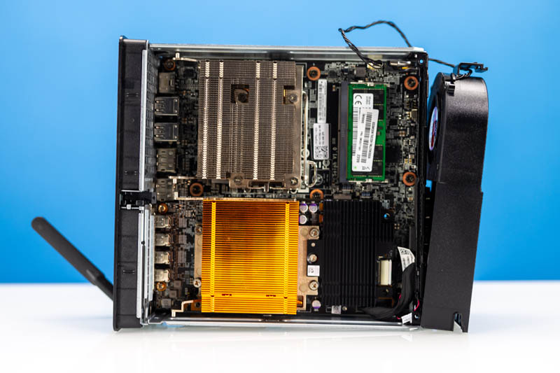 Lenovo ThinkStation P360 Ultra CPU And GPU Side With Heatsinks