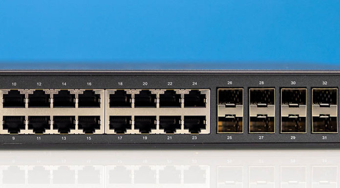TP-Link TL-SH1832 Review Cheapest 24x 2.5GbE and 8x 10GbE Switch with a Catch TP Link TL SH1832 Front Web Cover