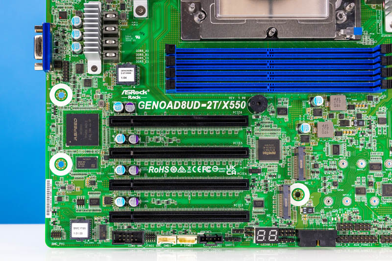 ASRock Rack GENOAD8UD 2T X550 PCIe Slots 1