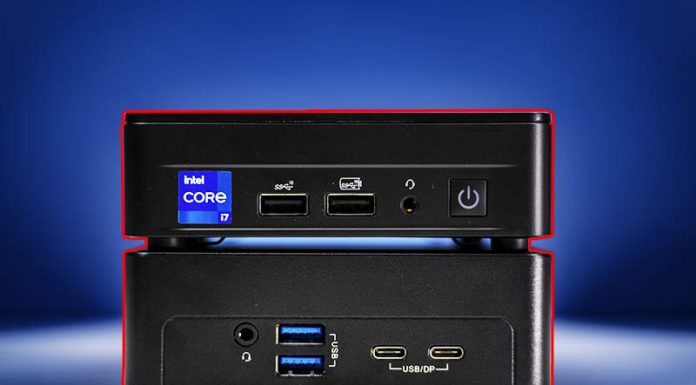 Intel NUC 13 Pro Review and a Different Perspective Intel Core I7 1360P Atop ASRock NUCS BOX 1360P D4 Cover