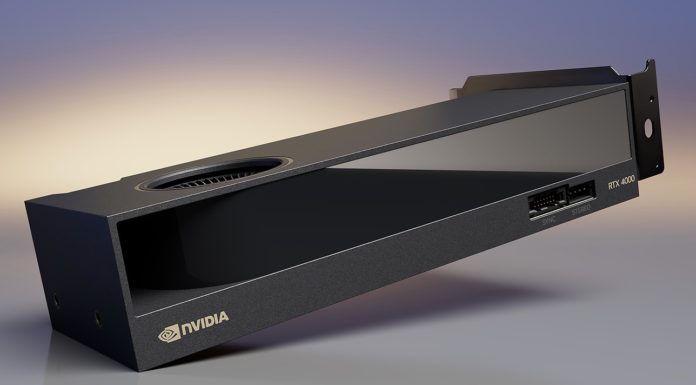 NVIDIA RTX 4000 SFF 20GB Low Profile Double-Width Workstation GPU NVIDIA RTX 400 SFF Render Close