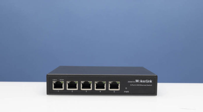 MokerLink 2G041G Review A Cheap 5x 2.5GbE Switch MokerLink 2G041G Front