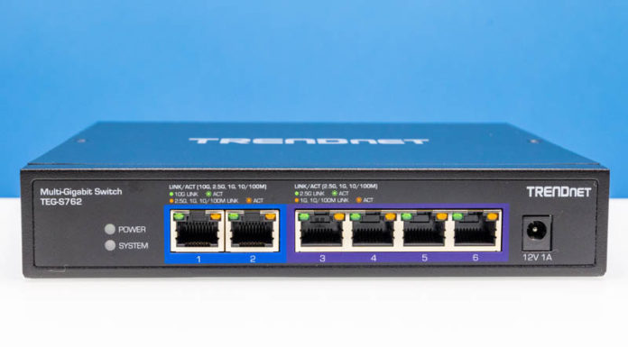 TRENDnet TEG-S762 Review 2x 10Gbase-T and 4x 2.5GbE Unmanaged Switch TRENDnet TEG S762 Front