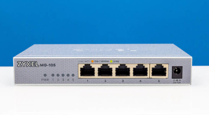 Zyxel MG-105 5-port 2.5GbE Switch Review Zyxel MG 105 Front Ports