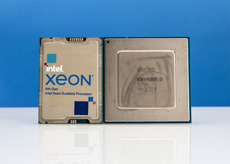 4th Gen Intel Xeon Scalable Sapphire Rapids Next To Broadcom Tomahawk 4
