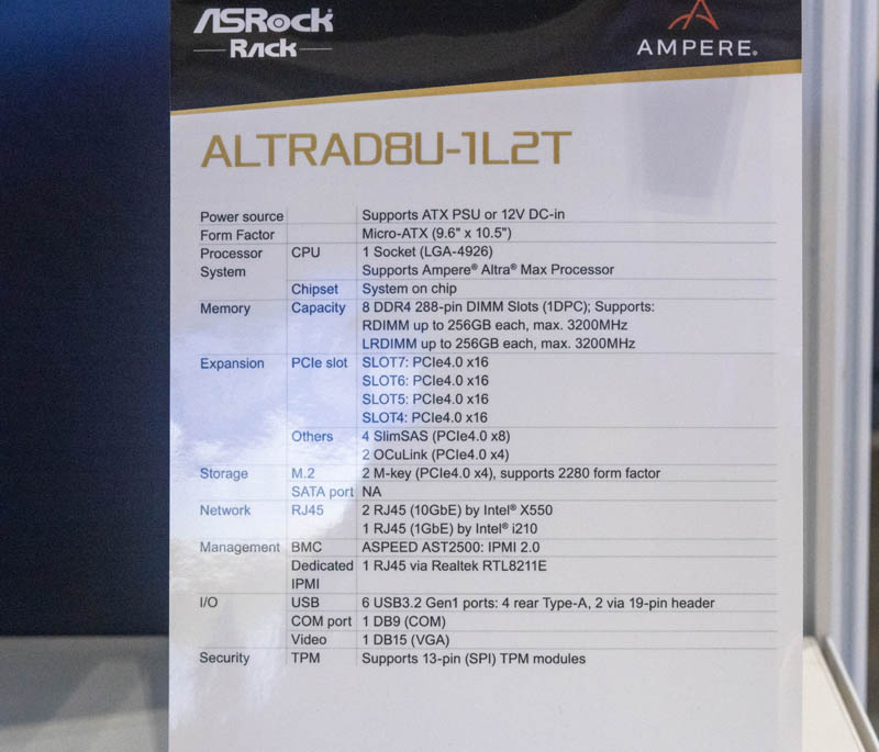 ASRock Rack ALTRAD8U 1L2T At ISC 2023 Specs