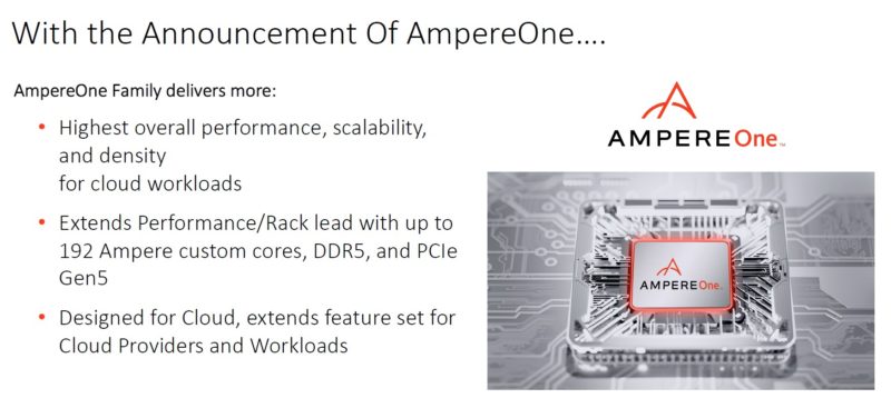 Ampere AmpereOne Announcement Overview