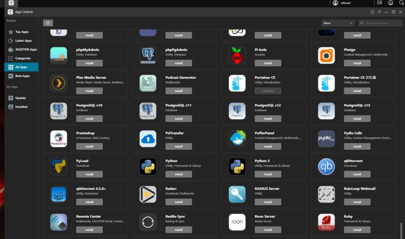 Asustor Management App Central