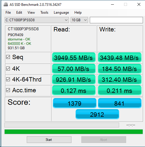 Crucial P3 Plus000 1TB ASSSD 10GB