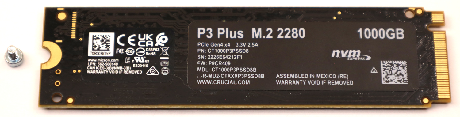 Crucial P3 Plus 1TB Back