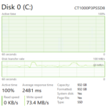 Crucial P3 Plus 1TB Post Cache Write Speed