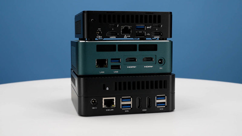 Intel NUC 13 Pro Beelink SER6 Pro Minisforum UM690 Stack