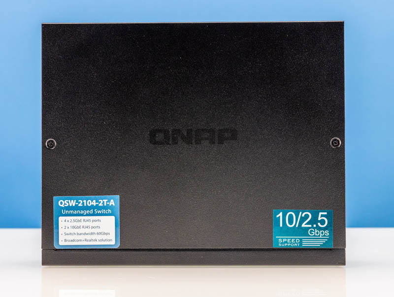 QNAP QSW 2104 2T A 4x 2.5GbE 2x 10Gbase T Switch Top