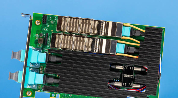 Silicom P4CG2BPi81 Dual-Port 100GbE Intel E810 Bypass Adapter Review Silicom P4CG2BPi81 100GbE Bypass NIC Front