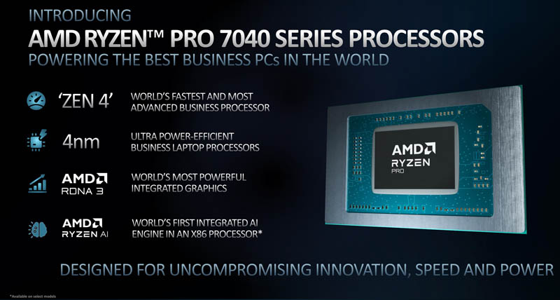 AMD Ryzen Pro 7040U Series Processors