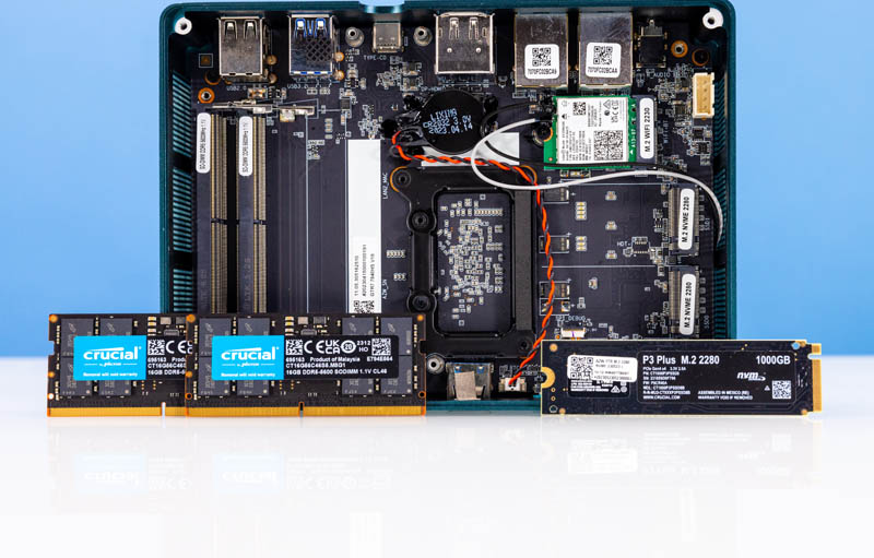 Beelink GTR7 Crucial DDR5 5600 y P3 Plus eliminados