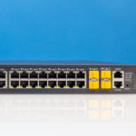 Chinese E Sports Cafe Hotel Taobao Switch 48x 2.5GbE 2x 10GbE 2x 25GbE Front SFP And SFP28 Cages Covered