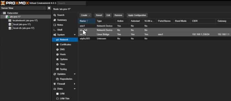 HP Flex IO V2 10GbE NIC In Proxmox VE 8