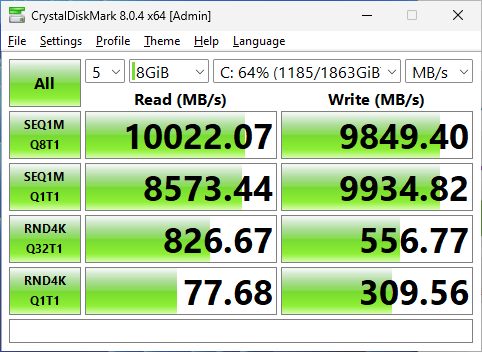 Inland TD510 1TB CrystalDiskMark 8GB