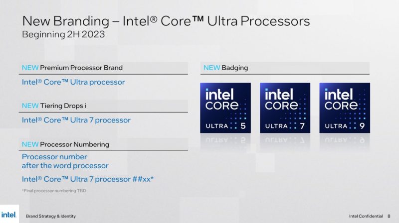 Intel Core Ultra Brand Starting 2H 2023