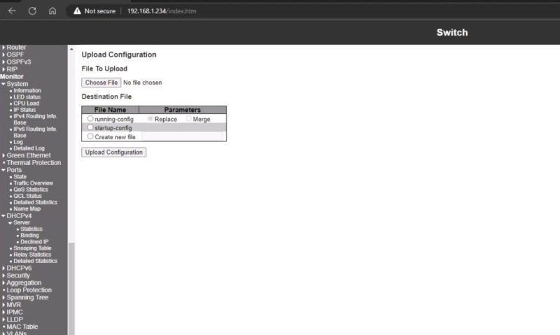 Taobao Chinese 48 Port Managed Switch Microchip Management Upload Configuration