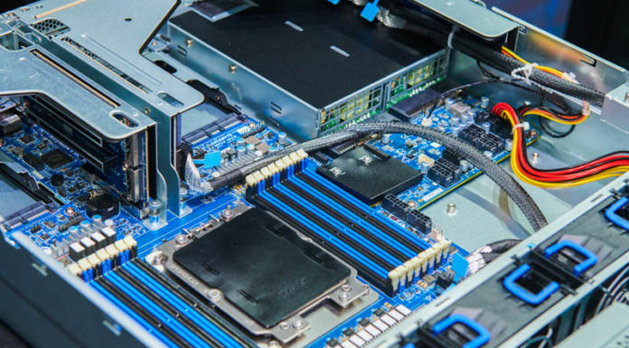 Gigabyte R263-P33 Ampere AmpereOne Arm Server at Computex 2023 Gigabyte R263 P33 At Computex 2023 Motherboard Angle 3jpg