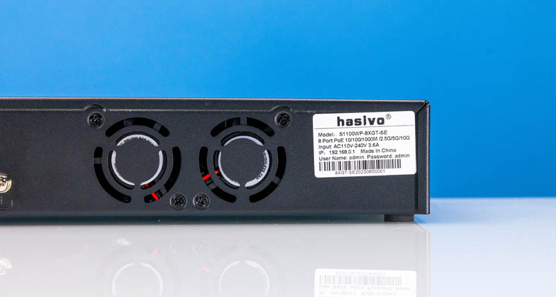 Hasivo S1100WP 8XGT SE PoE Rear Label
