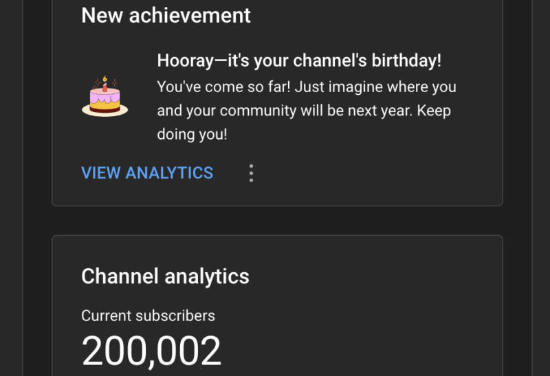 STH YouTube Channel Birthday And 200002 Subscribers