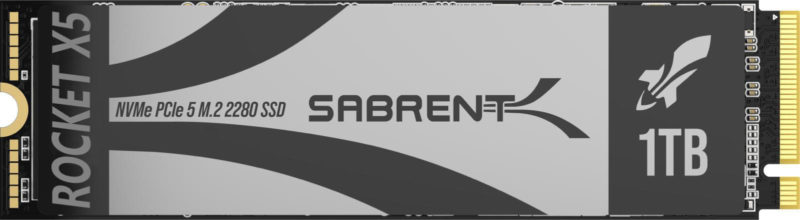 Sabrent Rocket X5 PCIE GEN5 NVME SSD Etiketi